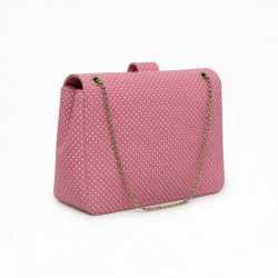 Shoulder Bag Pink A Polka Dot Women Strap Chain
