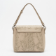 Crossbody Bag Vintage Beige Printed Leather Snake