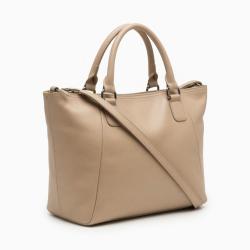 Women Leather Bag Medium Beige