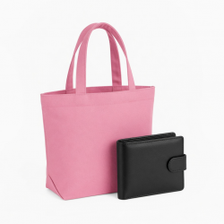 And Pink Tote Bag Black Wallet