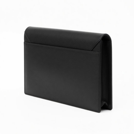Bag Black 100 Leather Clutch With