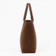 Italian Suede Tote Bag Brown 10x 17 9x 8