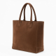 Italian Suede Tote Bag Brown 10x 17 9x 8