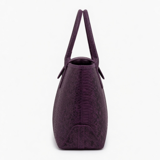 Bag Women Snake Purple Tote Black
