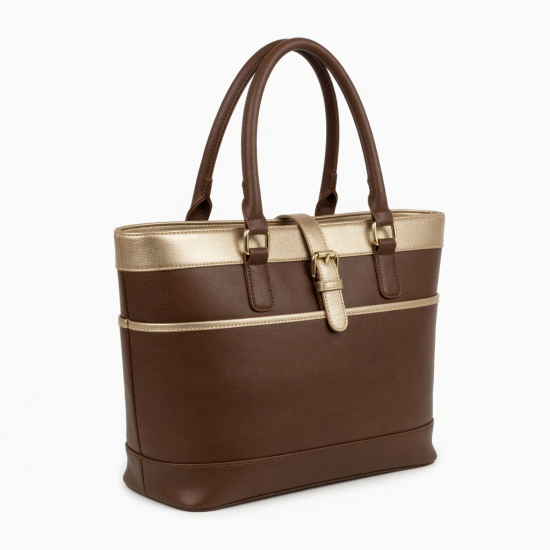 Bag Women Brown Gold Tote