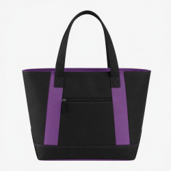 Bag Women Black Purple Handle Tote