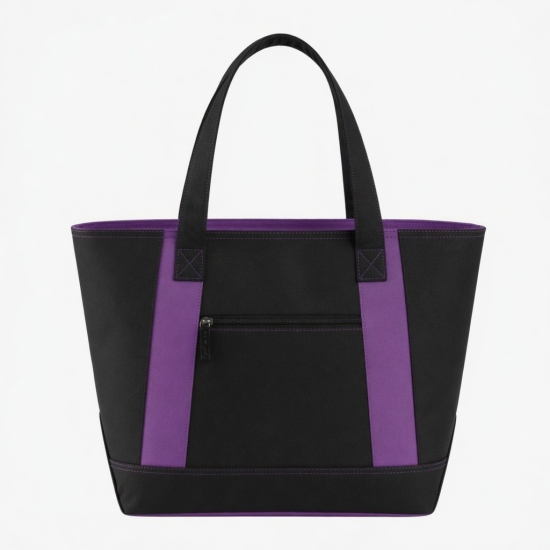 Bag Women Black Purple Handle Tote