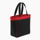 Bag Black Red Handle Tote