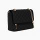 Bag Pocket Black Quilted Gold Chain Crossbody