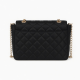 Bag Pocket Black Quilted Gold Chain Crossbody