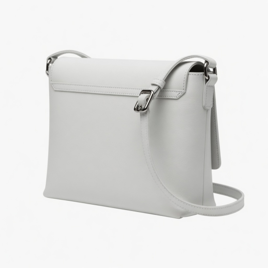 White Leather Crossbody Bag