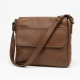 Vintage 90s Brown Leather Shoulder Bag Retro Crossbody