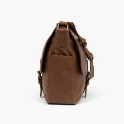 Vintage Leather Shoulder Bag Crossbody Handbag For Women Brown