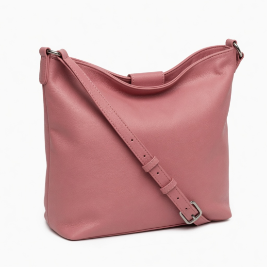 Bag Women Pink Hobo Crossbody Closure