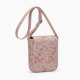 Bag Pocket Women Pink Floral Strap Small Crossbody Pouch
