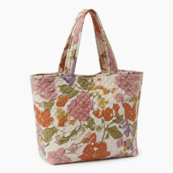 Handmade Floral Quilted Tote Bag Boho Shoulder