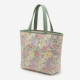 Handmade Quilted Floral Tote Bag Cotton Shoulder