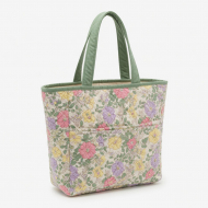 Handmade Quilted Floral Tote Bag Cotton Shoulder