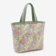 Handmade Quilted Floral Tote Bag Cotton Shoulder