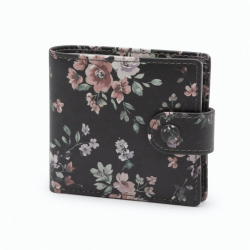 Wallet Faux Leather Printed Floral Small
